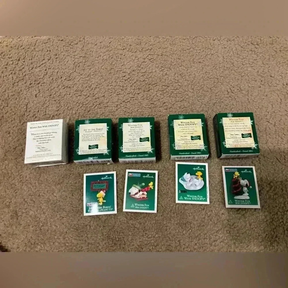 Lot Of 5 Miniature Series Edition- Keepsake Ornaments Peanuts 2003-2006 - Picture 2 of 8